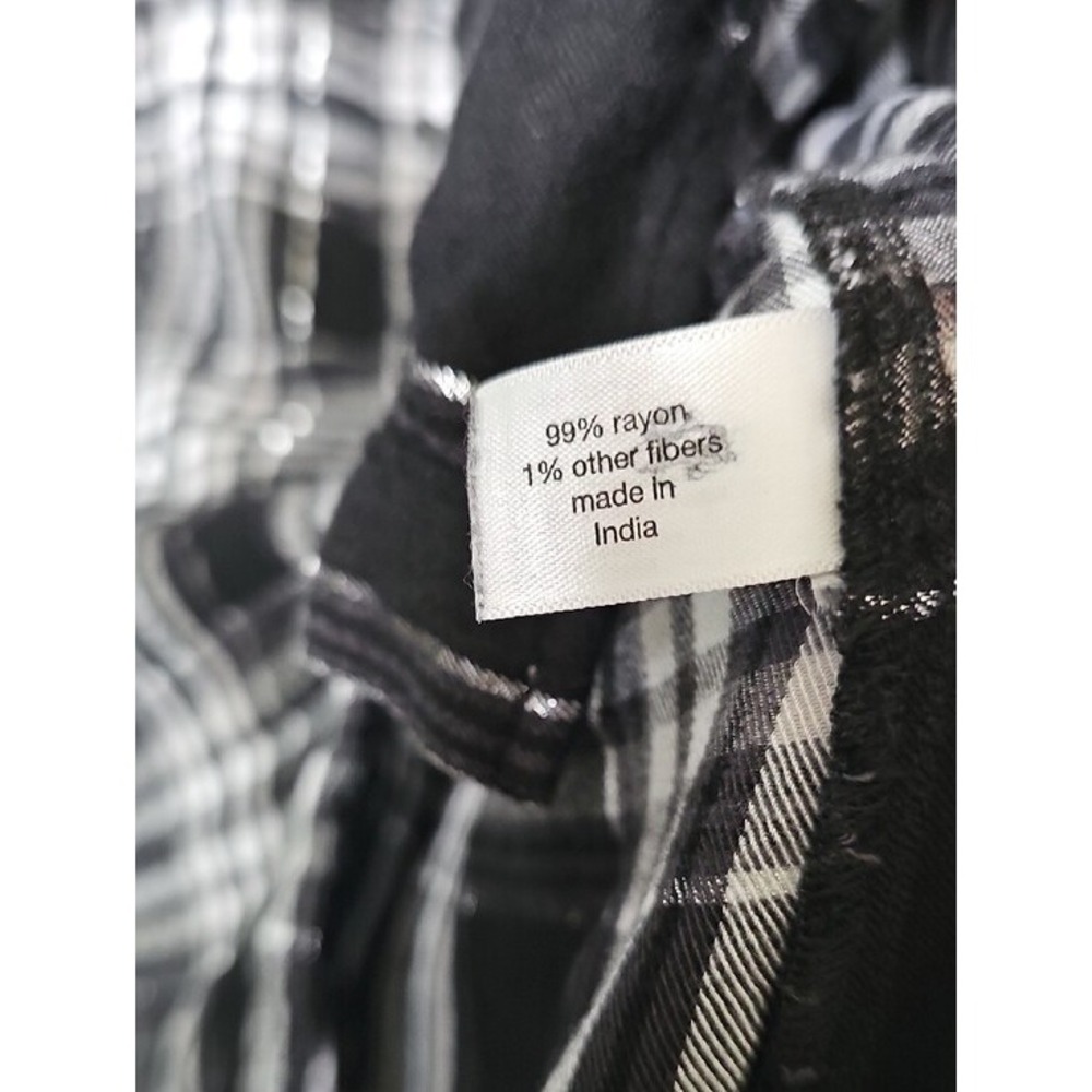 Lane Bryant Womens Black White Plaid Flannel Button Down Shirt Plus 22/24 - Picture 6 of 8